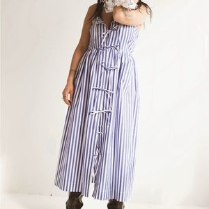 Ajaie alaie blue stripe candor dress xl